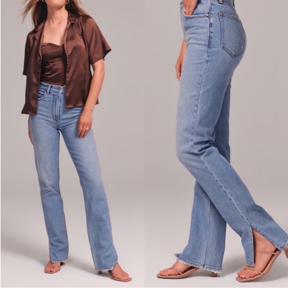 Abercrombie The 90s Straight Ultra High Rise Jeans